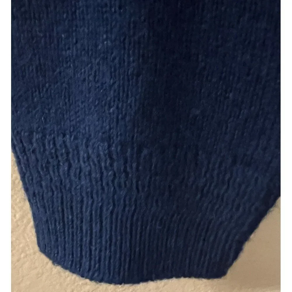 Pendleton Sweater Royal Blue Grandpa 100 Wool Washable Shetland Adult Mens Large